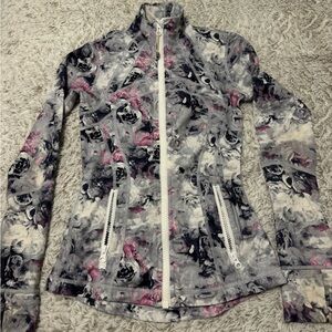 Lululemon Grey and Pink floral align jacket
